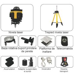 Alternative view of Nivelă laser 4D LG60007 • 16 linii verzi, autonivelantă 360°, trepied inclus